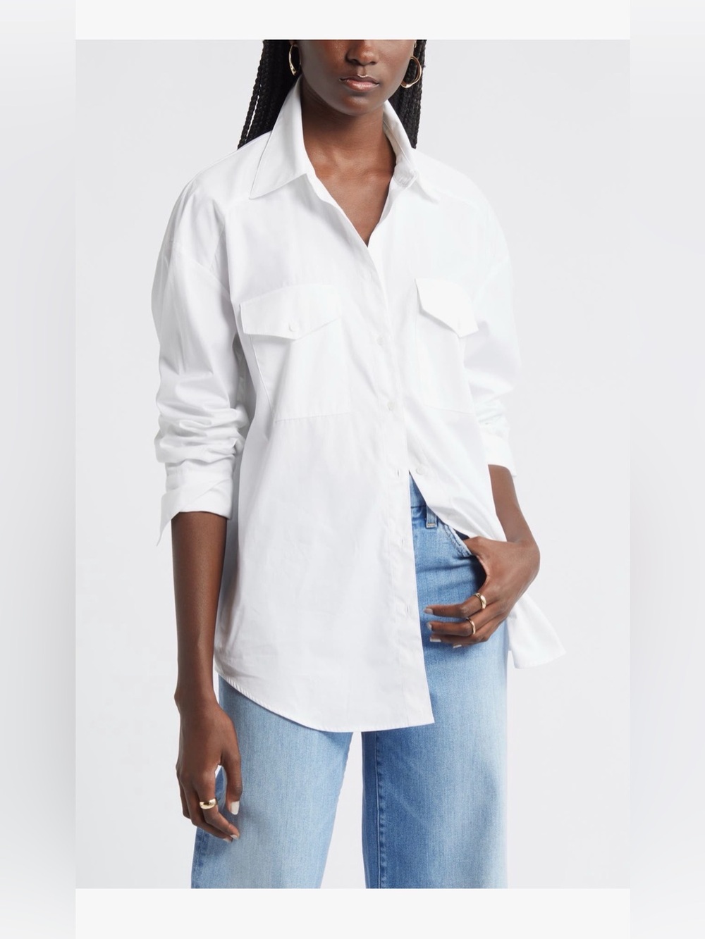 Nordstrom Poplin Two-Pocket
Button-Up Shirt